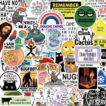 🔥 Set of 300 Pcs Funny Saying Stickers