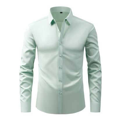💪 Men's Stretch Slim Fit Short Sleeve Shirt – Button-Down Casual Style