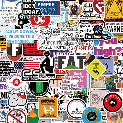 🔥 Set of 300 Pcs Funny Saying Stickers