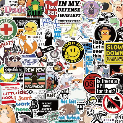 🔥 Set of 300 Pcs Funny Saying Stickers