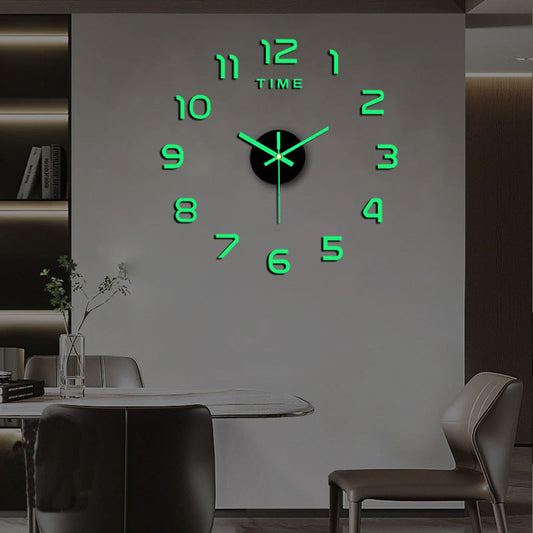3D Acrylic DIY Wall Clock -Silent, No-Drill, Stunning Wall Art Decor