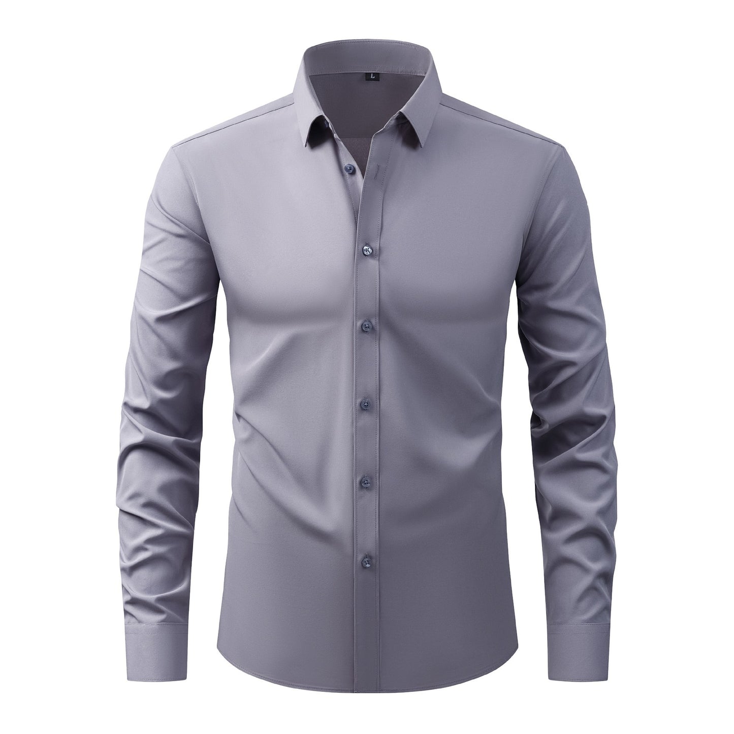 💪 Men's Stretch Slim Fit Short Sleeve Shirt – Button-Down Casual Style