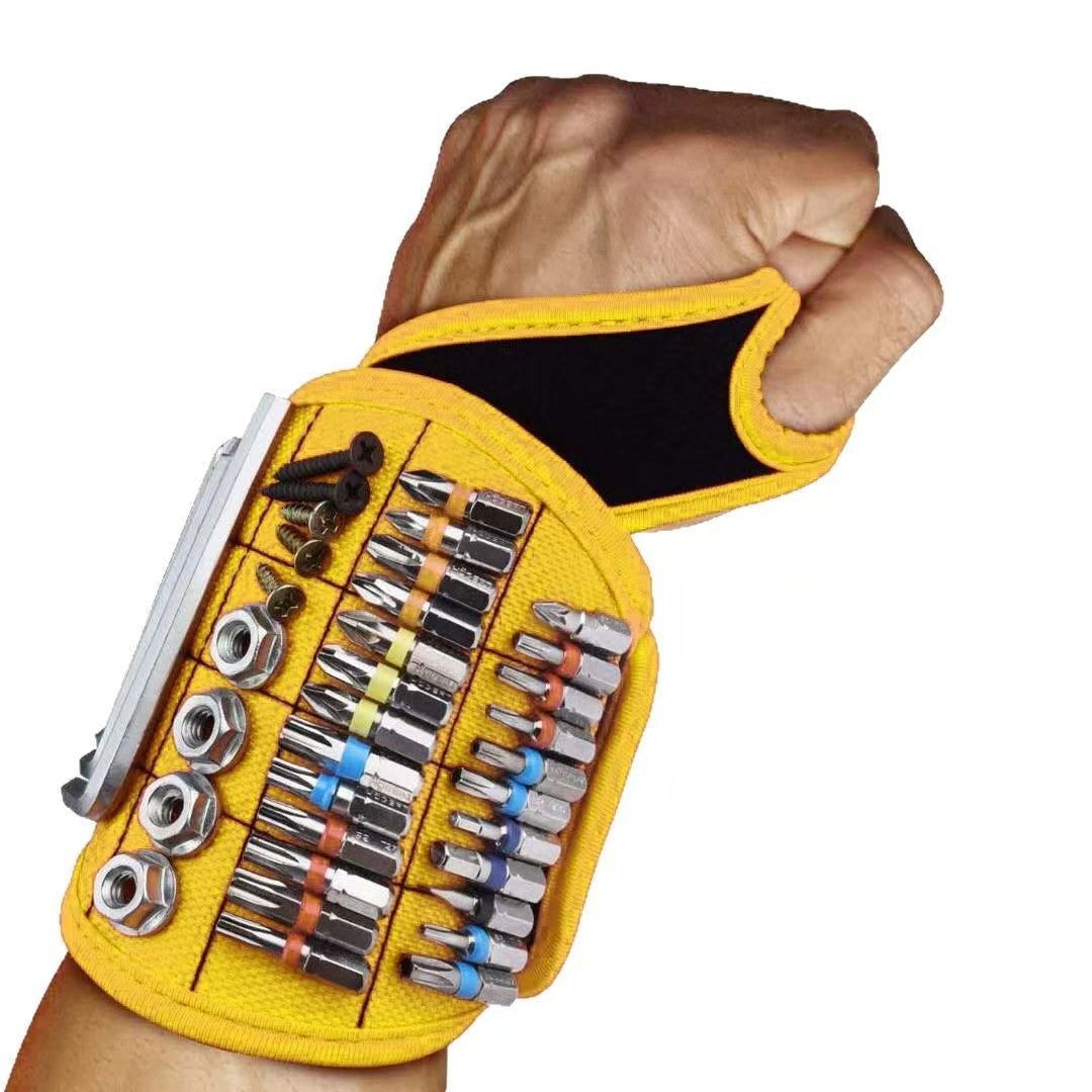 🧲 Magnetic Wristband – Holds Screws, Nails & Bits