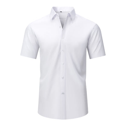 💪 Men's Stretch Slim Fit Short Sleeve Shirt – Button-Down Casual Style
