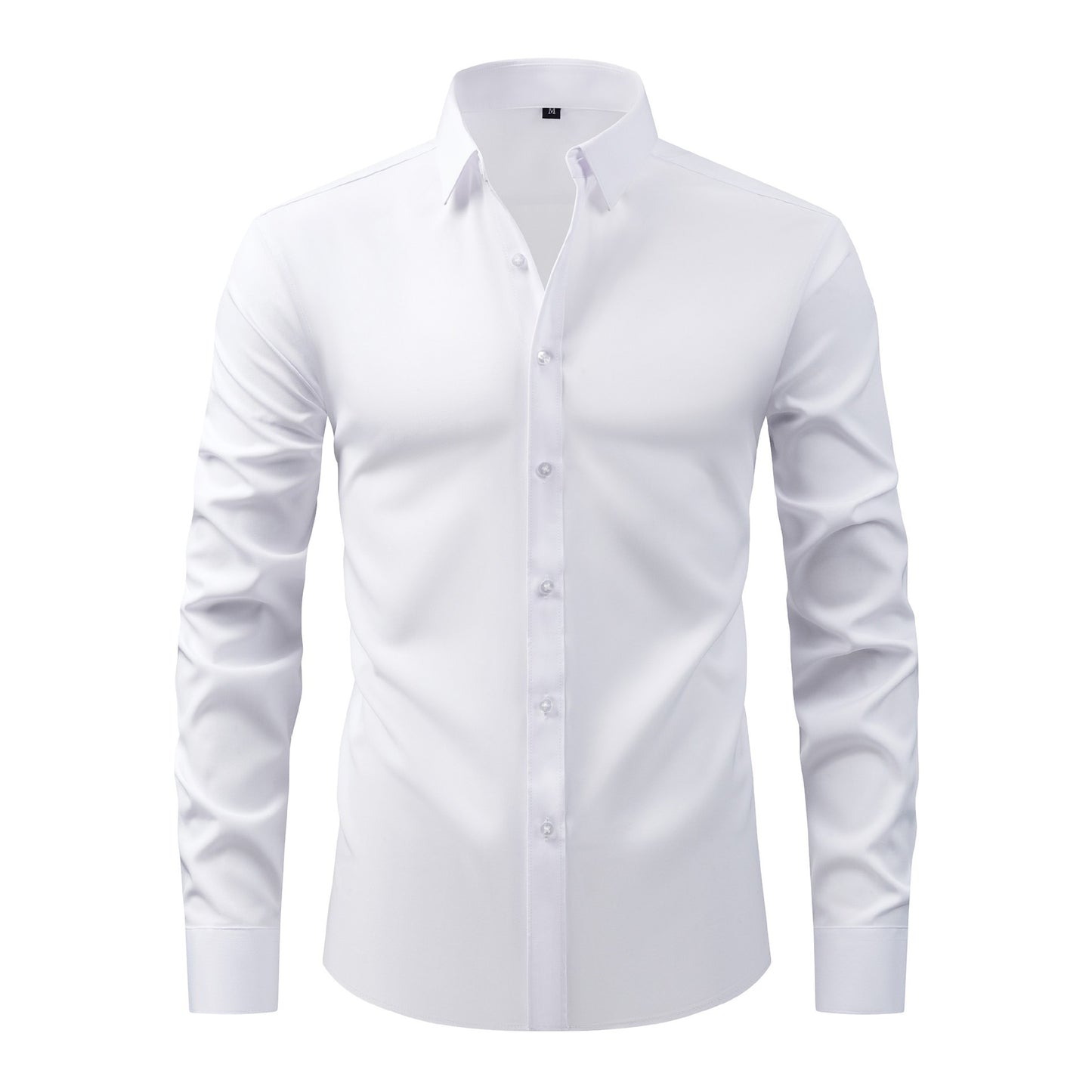 💪 Men's Stretch Slim Fit Short Sleeve Shirt – Button-Down Casual Style