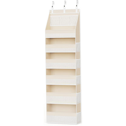 🚪 5-Tier Over Door Organizer – 5 Large Mesh Pockets, Anti-Tilt, 44 lb Capacity, Space Saver for Home