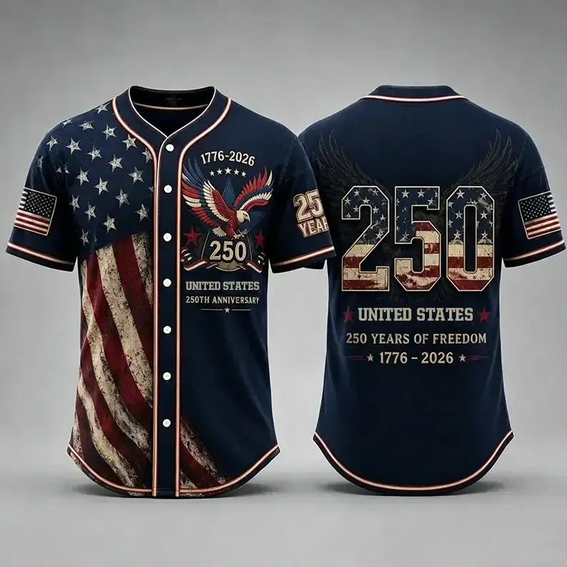 🚀 Men's USA 250th Anniversary Baseball Jersey