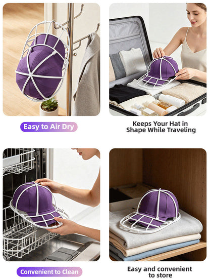 PP Hat Washer Cage with Adjustable Shaper(Free Gift-White Zipper Mesh Bag)