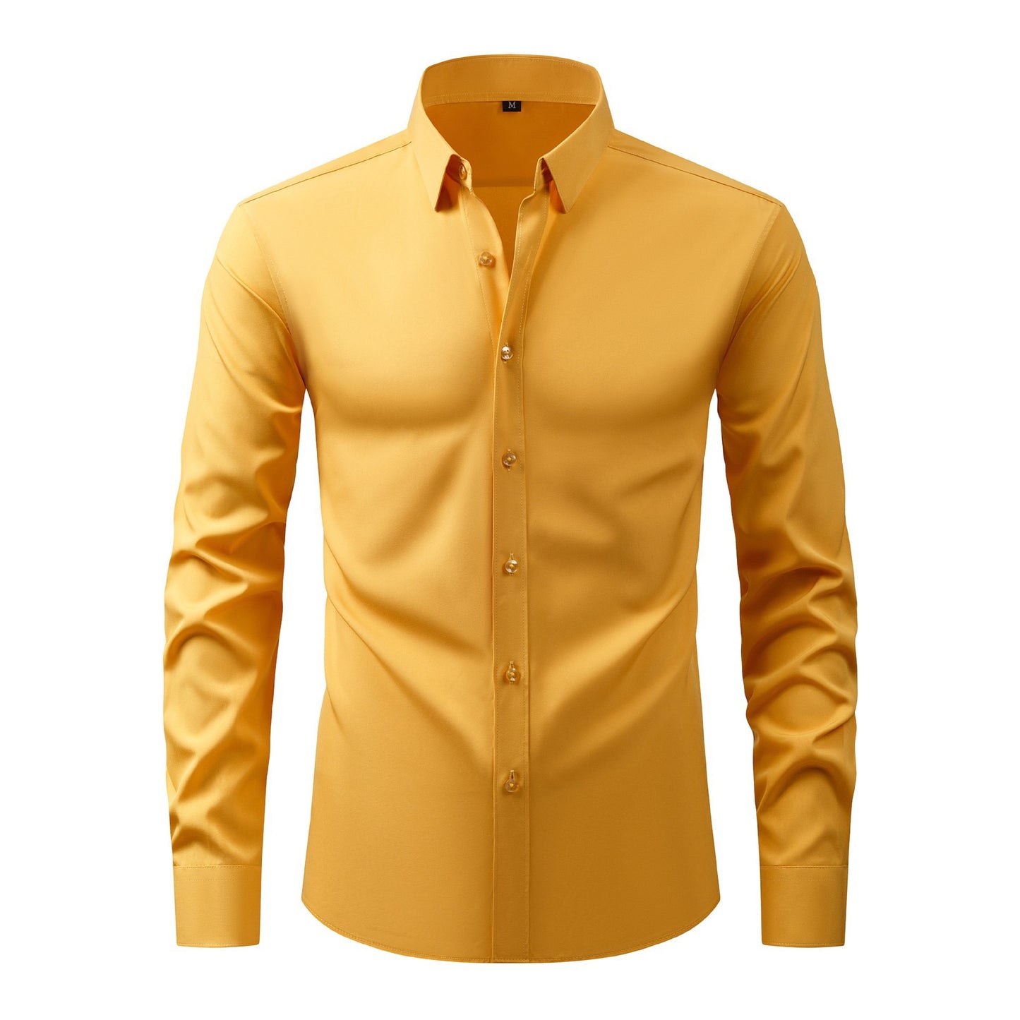 💪 Men's Stretch Slim Fit Short Sleeve Shirt – Button-Down Casual Style