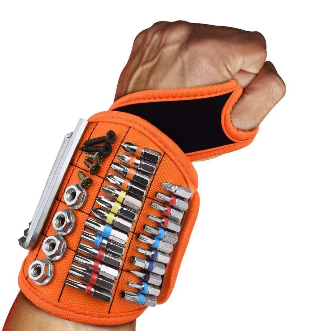 🧲 Magnetic Wristband – Holds Screws, Nails & Bits