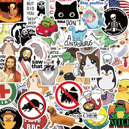 🔥 Set of 300 Pcs Funny Saying Stickers