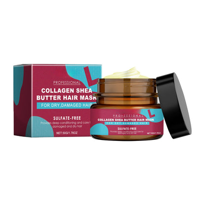🌿 Collagen & Shea Butter Hair Mask – Deep Repair Treatment for Dry/Damaged Hair, 18.6oz (550ml)