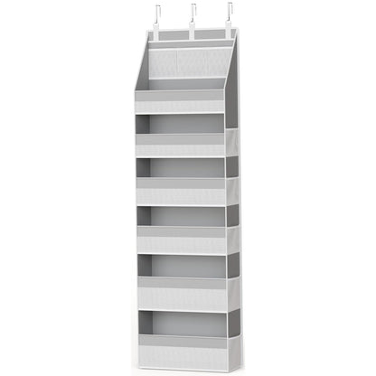 🚪 5-Tier Over Door Organizer – 5 Large Mesh Pockets, Anti-Tilt, 44 lb Capacity, Space Saver for Home