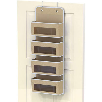 🚪 5-Tier Over Door Organizer – 5 Large Mesh Pockets, Anti-Tilt, 44 lb Capacity, Space Saver for Home