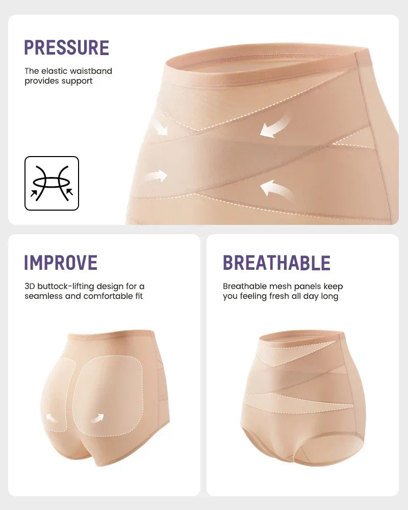 💖Last Day-Buy 2 Get 1 Free💖Plus-Size High-Waist Cross Tummy Control Panties
