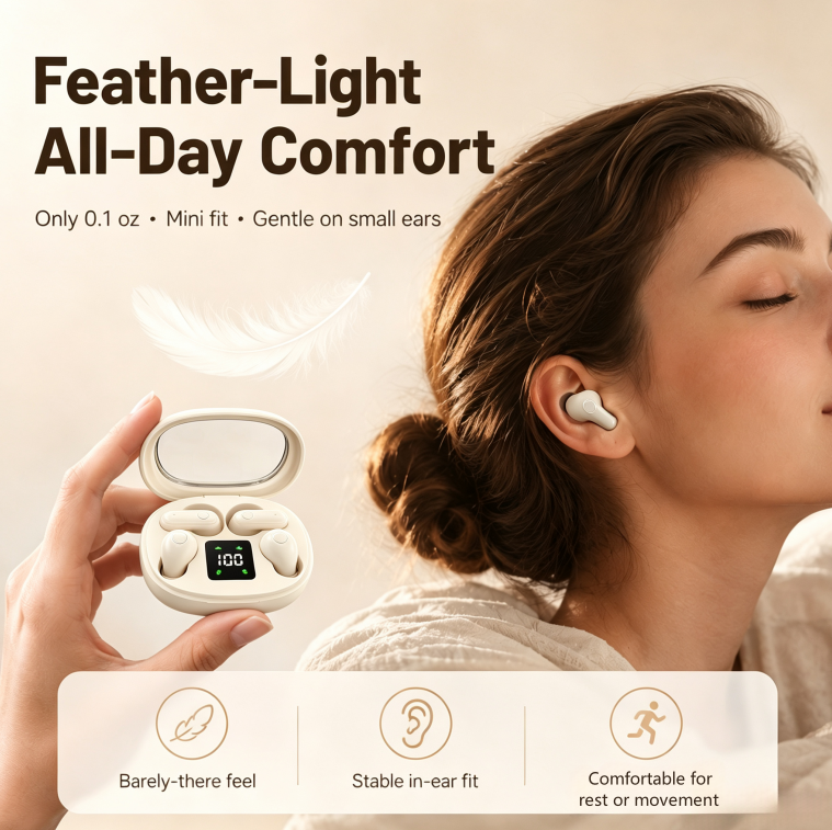 🎧True Wireless Noise-Cancelling Earbuds with Digital Display