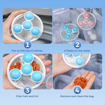🧼 Floating Lint Mesh Bag – Catches Hair & Lint, Reusable & Protects Washing Machine/Drain 🚿