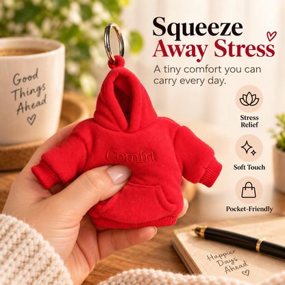 🔑 Stress-Relief Hoodie Charm – Portable Clip-On Keychain, Stylish & Multi-Use Gift Idea
