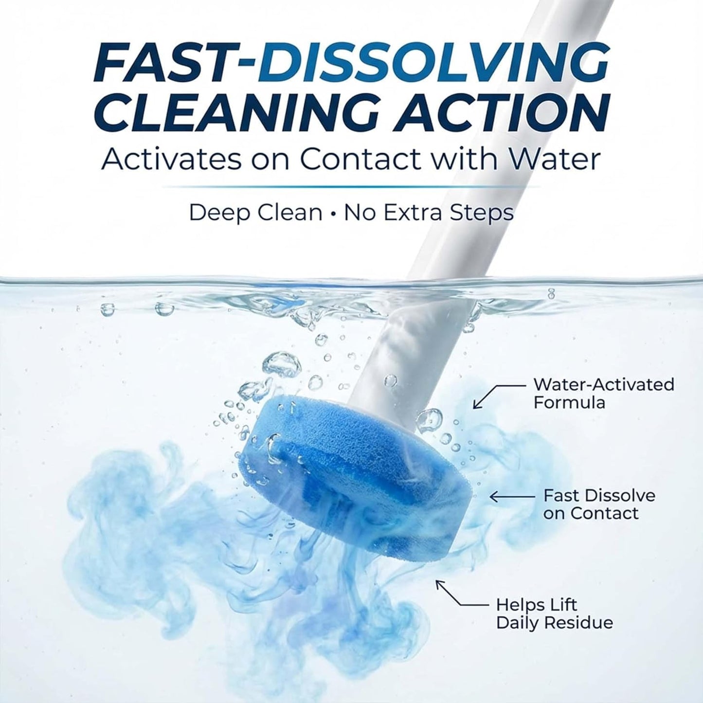 Disposable Toilet Brush Kit with 32 Refills – Wall-Mount Toilet Cleaning System