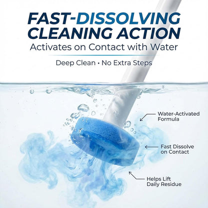 Disposable Toilet Brush Kit with 32 Refills – Wall-Mount Toilet Cleaning System