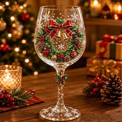 🔥🎁 Christmas 3D Wine Glass Collection Gift Box Set ✨