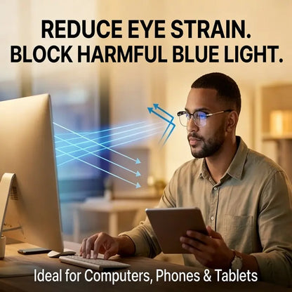 Smart Zoom Reading Glasses – Auto Adjust Focus & Blue Light Protection for All-Day Clear Vision