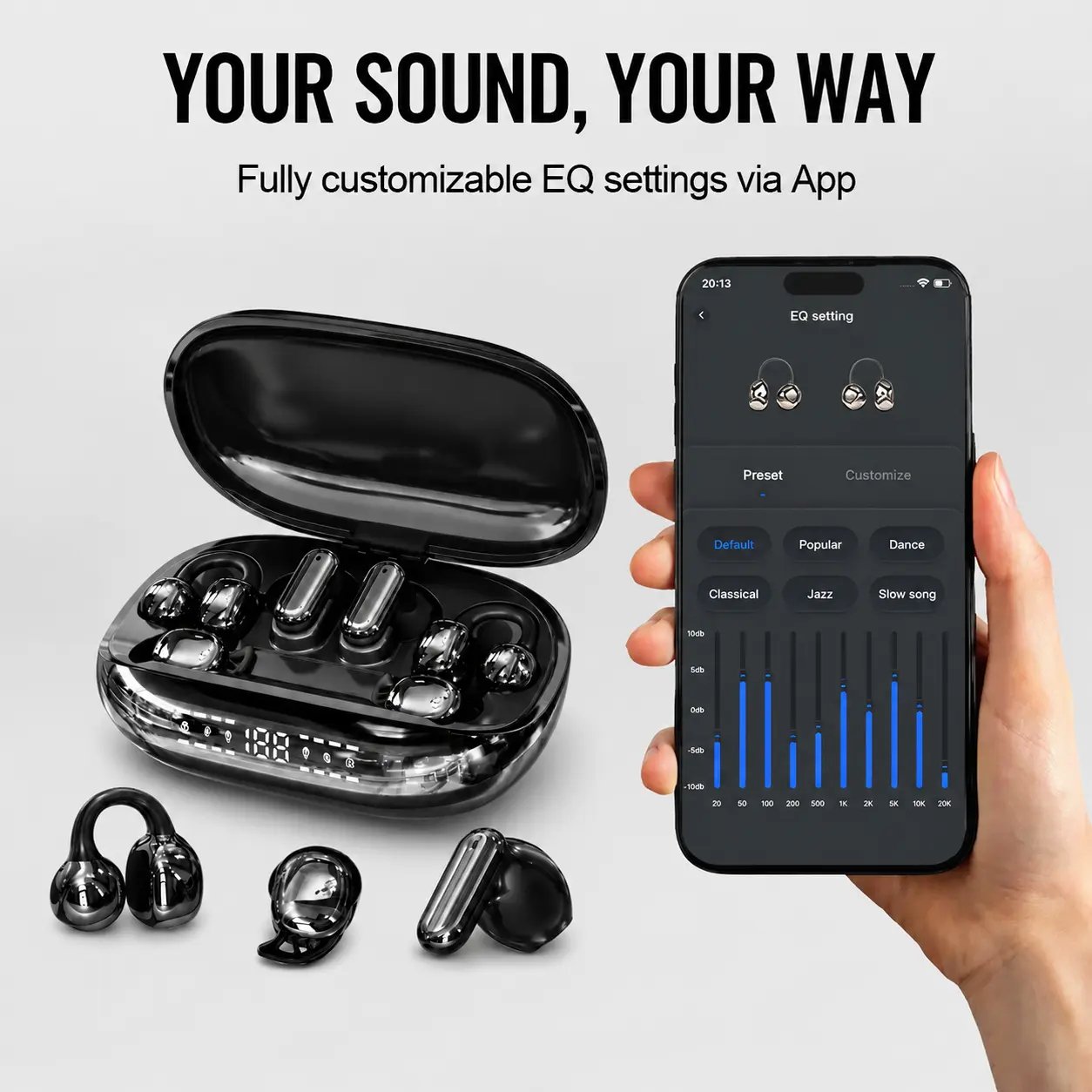 GT600S 4-Earbud Bluetooth Set with Power Bank Case