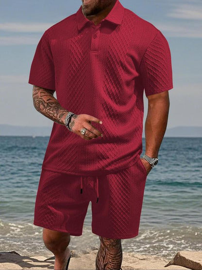 Beat the Heat in Style – Men's Lightweight Polo & Shorts Combo 🔥👕