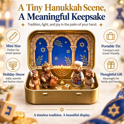 🔥Last Day 50% OFF - ✝️Religious Pocket-Size Mini Nativity Scene Set with Storage Box
