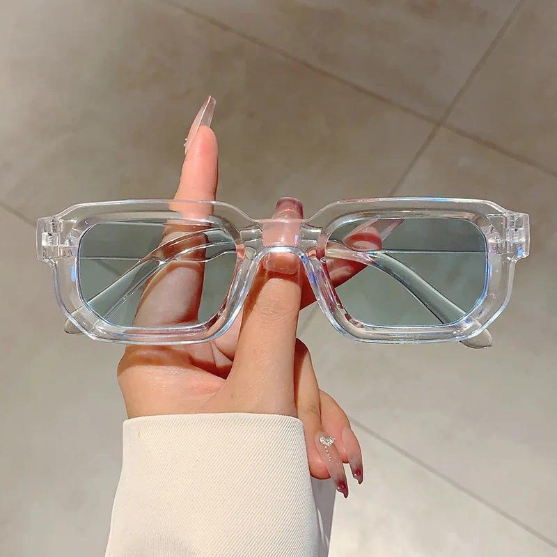 🕶️🔆 Vintage Rectangle Frame Sunglasses for Men & Women with UV400 Protection