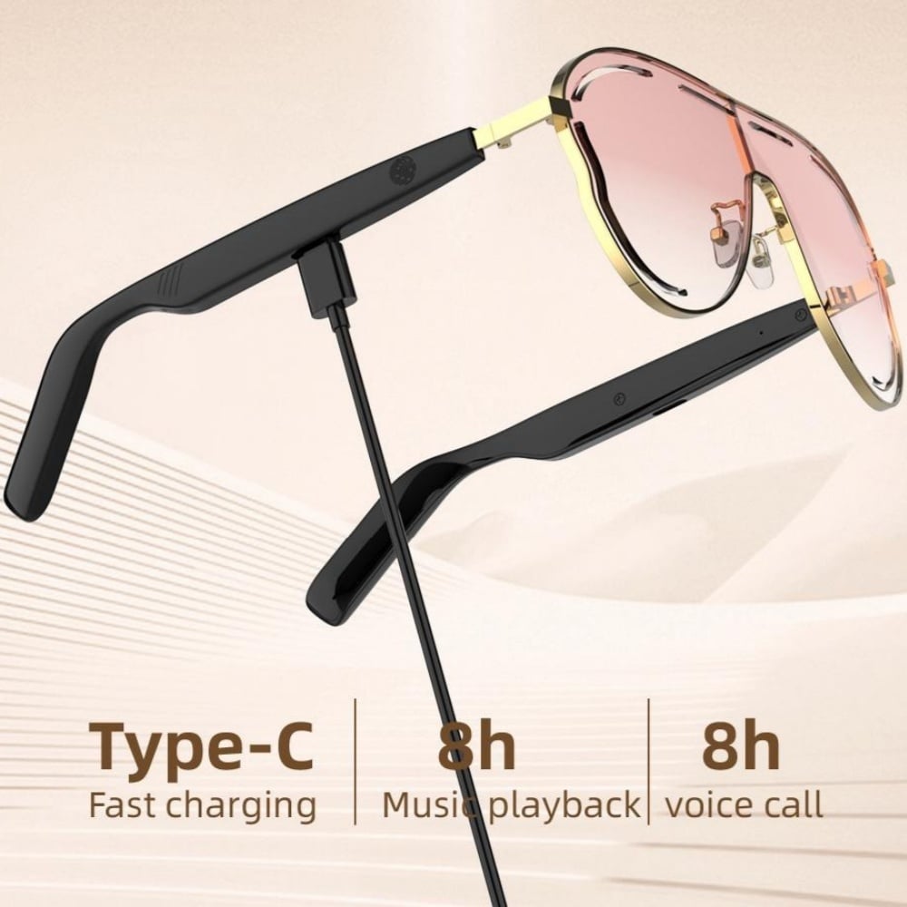 🏆Flash Sale⚡ 50K+ SOLD! Almost Gone-💥✨Super Black Technology😎 Smart Bluetooth 5.4 Audio Sunglasses – Open-Ear, UV & Blue Light Protection