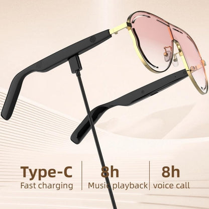 🏆Flash Sale⚡ 50K+ SOLD! Almost Gone-💥✨Super Black Technology😎 Smart Bluetooth 5.4 Audio Sunglasses – Open-Ear, UV & Blue Light Protection