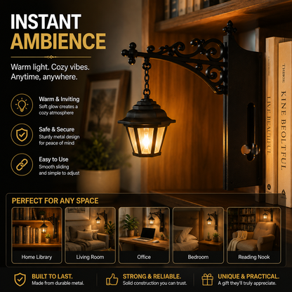 Vintage LED Library Lantern 📚 Cozy Bookshelf Light & Gift For Book Lovers