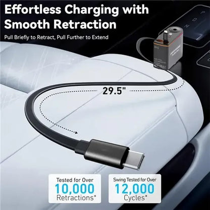 🏆75K+ SOLD!🚗✨ Smart Retractable Car Charger & Air Freshener
