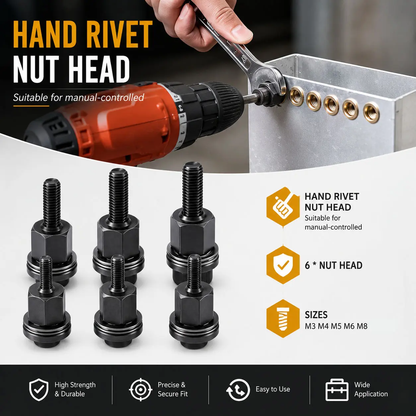 Heavy-Duty Rivet Nut Tool Kit – M3–M10 Set
