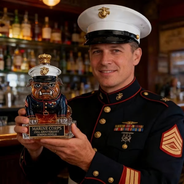 🔥HOT SALE 49% OFF👑🥃Marine Corps The 250th Anniversary Devil Dog Whiskey Bottle