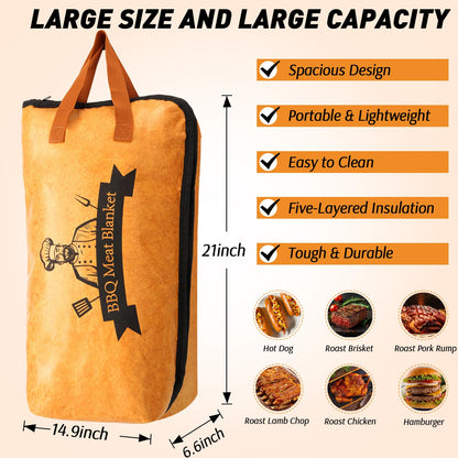 🔥 Elevate Your BBQ Game - ✨ BBQ Blanket for Resting Meat - Keep Your Meat Juicy, Tender, and Full of Flavor! 🍖