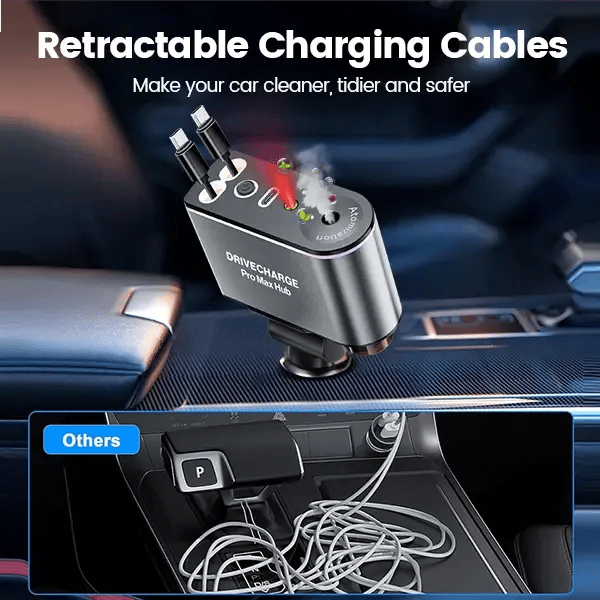 🏆75K+ SOLD!🚗✨ Smart Retractable Car Charger & Air Freshener
