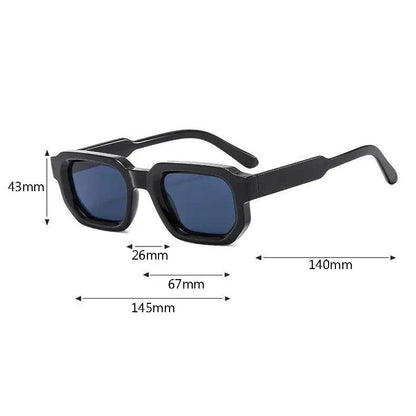 🕶️🔆 Vintage Rectangle Frame Sunglasses for Men & Women with UV400 Protection