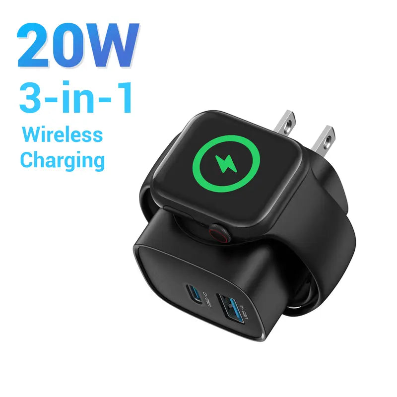 ⚡ 3-in-1 Magnetic Charger Block