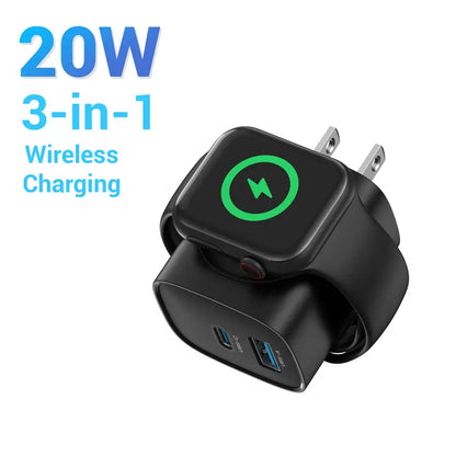 ⚡ 3-in-1 Magnetic Charger Block