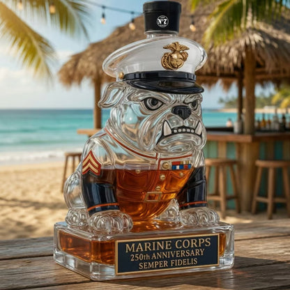 🔥HOT SALE 49% OFF👑🥃Marine Corps The 250th Anniversary Devil Dog Whiskey Bottle