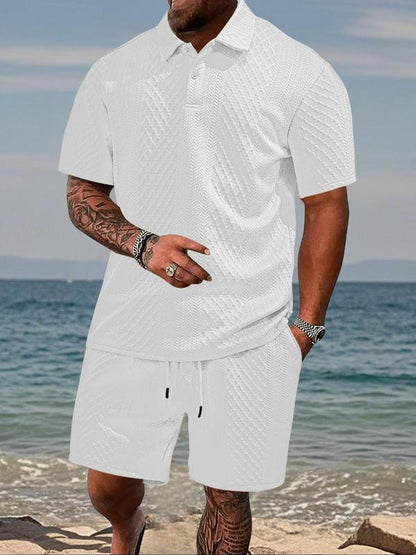 Beat the Heat in Style – Men's Lightweight Polo & Shorts Combo 🔥👕