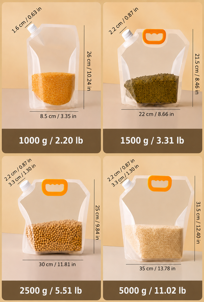 🥗4 Counts Reusable Food Sealed Bags