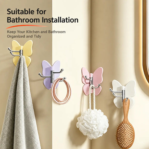 🦋No Drilling Swivel Butterfly Hook
