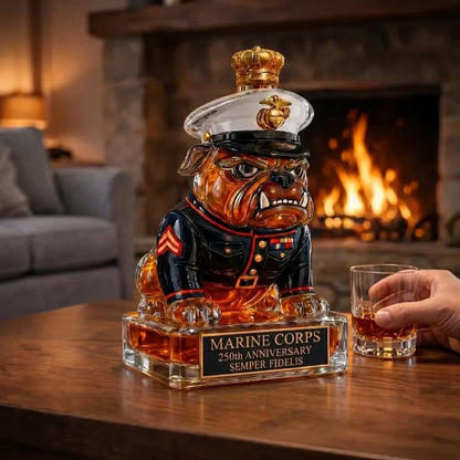 🔥HOT SALE 49% OFF👑🥃Marine Corps The 250th Anniversary Devil Dog Whiskey Bottle