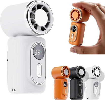 🌬️ Mini Portable Handheld Clip Fan – 3-in-1 Rechargeable 3000mAh Battery 🔋