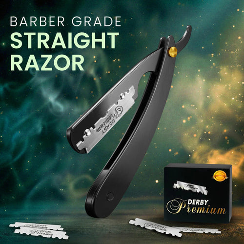🔥Professional Straight Razor for Men | Barber Straight Edge + 10 Blades Included