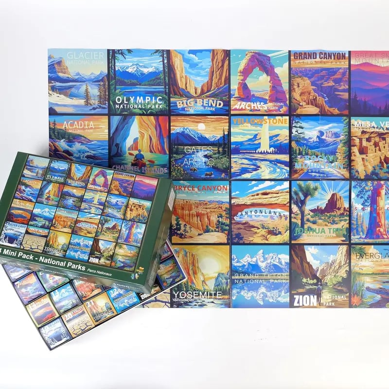 🔥HOT SALE 49% OFF🏞️🧩National Parks Advent Calendar | 🏙️🎁 A Holiday Countdown Full of Travel Dreams | 📦1000 Pieces, 24 Mini Packs