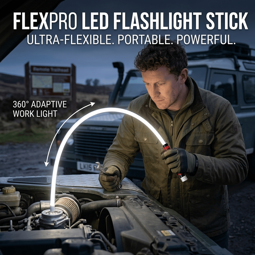 🔦 Flexible LED Flashlight Stick – 29" Bendable Work Light